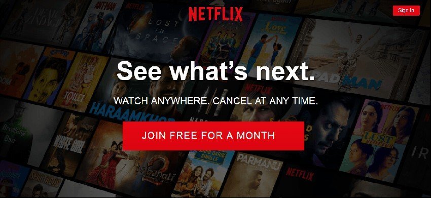 Netflix one month free